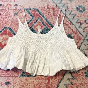 Anthropologie White Textured Camisole